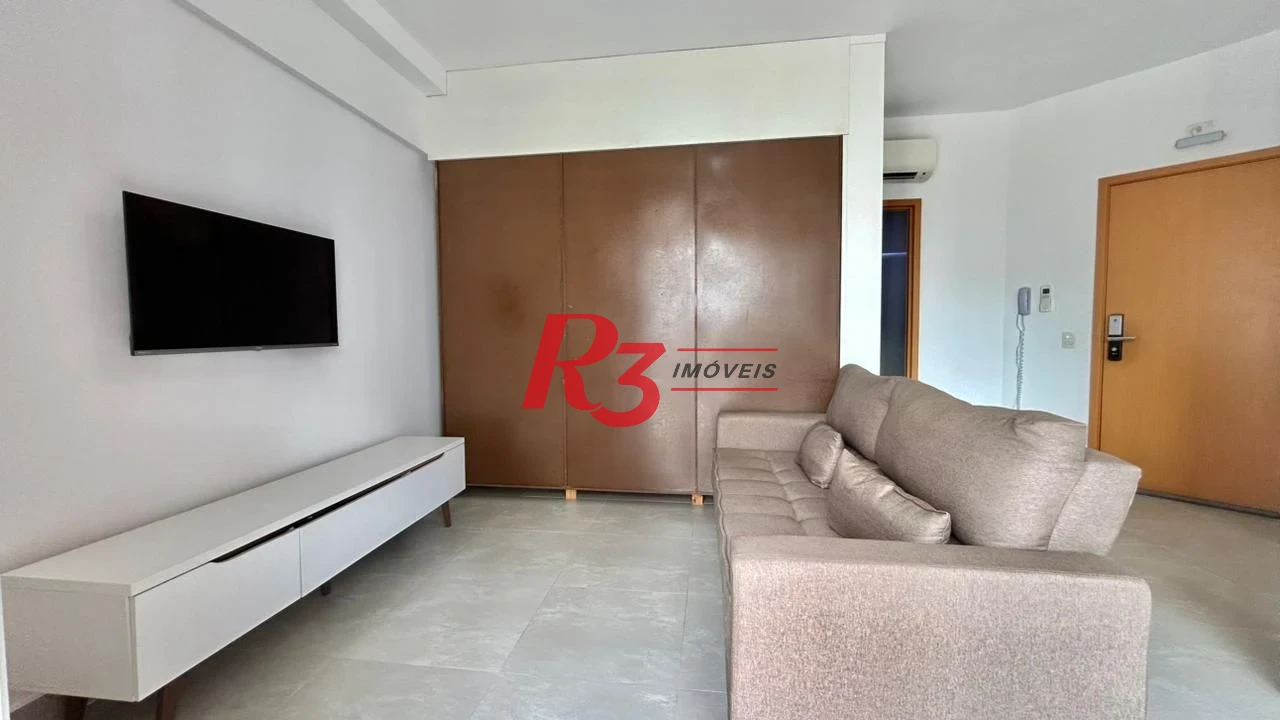 Apartamento com 1 dormitório para alugar, 45 m² por R$ 4.500,00/mês - Boqueirão - Santos/SP