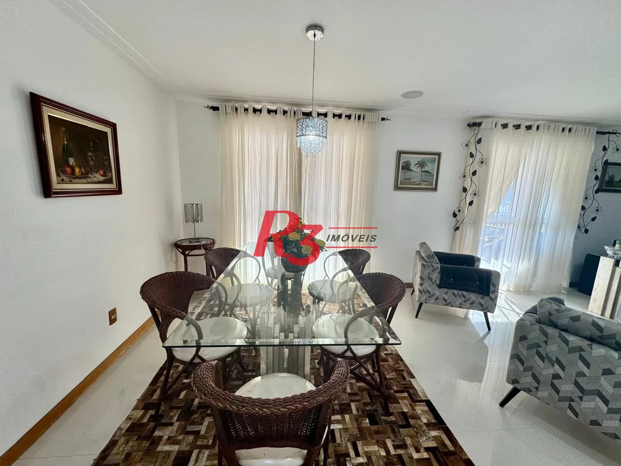 Apartamento com 3 dormitórios para alugar, 160 m² por R$ 12.000,00/mês - Gonzaga - Santos/SP