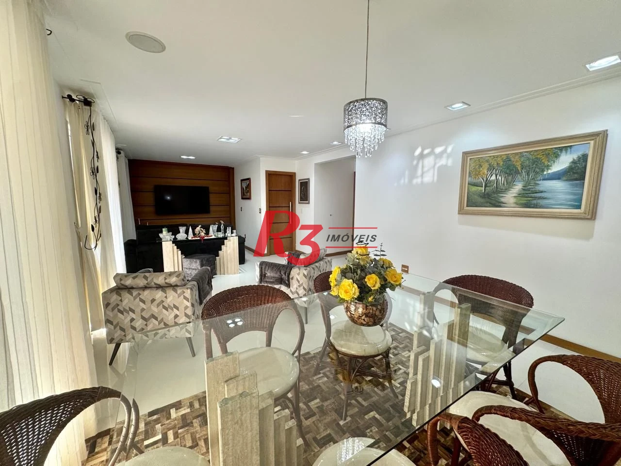 Apartamento com 3 dormitórios para alugar, 160 m² por R$ 12.000,00/mês - Gonzaga - Santos/SP