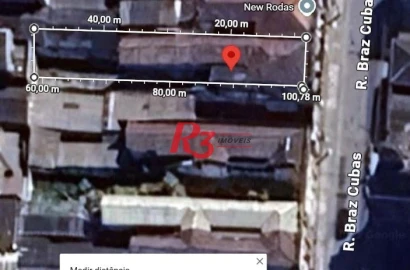 Terreno à venda, 336 m² por R$ 1.280.000,00 - Vila Nova - Santos/SP