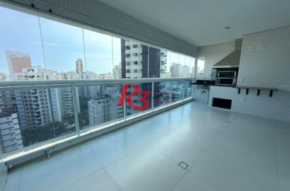 Apartamento para alugar, 143 m² por R$ 12.500,08/mês - Boqueirão - Santos/SP
