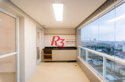 Apartamento para alugar, 81 m² por R$ 8.000,00/mês - Boqueirão - Santos/SP