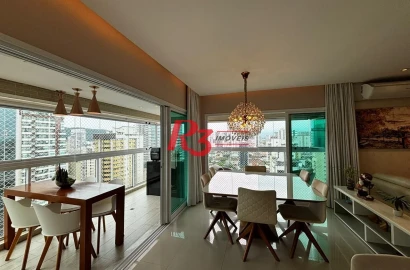 Apartamento com 3 dormitórios à venda, 129 m² por R$ 2.240.000,00 - Gonzaga - Santos/SP