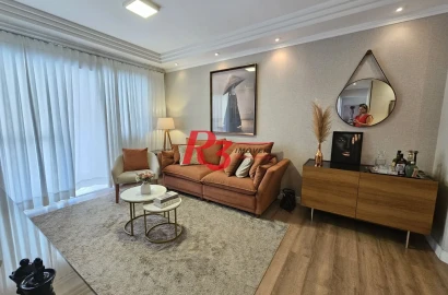 Apartamento com 3 dormitórios à venda, 128 m² por R$ 1.850.000,00 - Gonzaga - Santos/SP