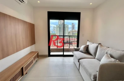 Apartamento com 1 dormitório para alugar, 47 m² por R$ 5.500,00/mês - Embaré - Santos/SP