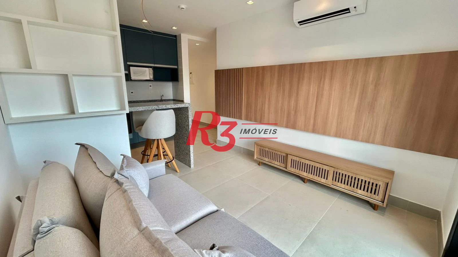 Apartamento com 1 dormitório para alugar, 47 m² por R$ 5.500,00/mês - Embaré - Santos/SP