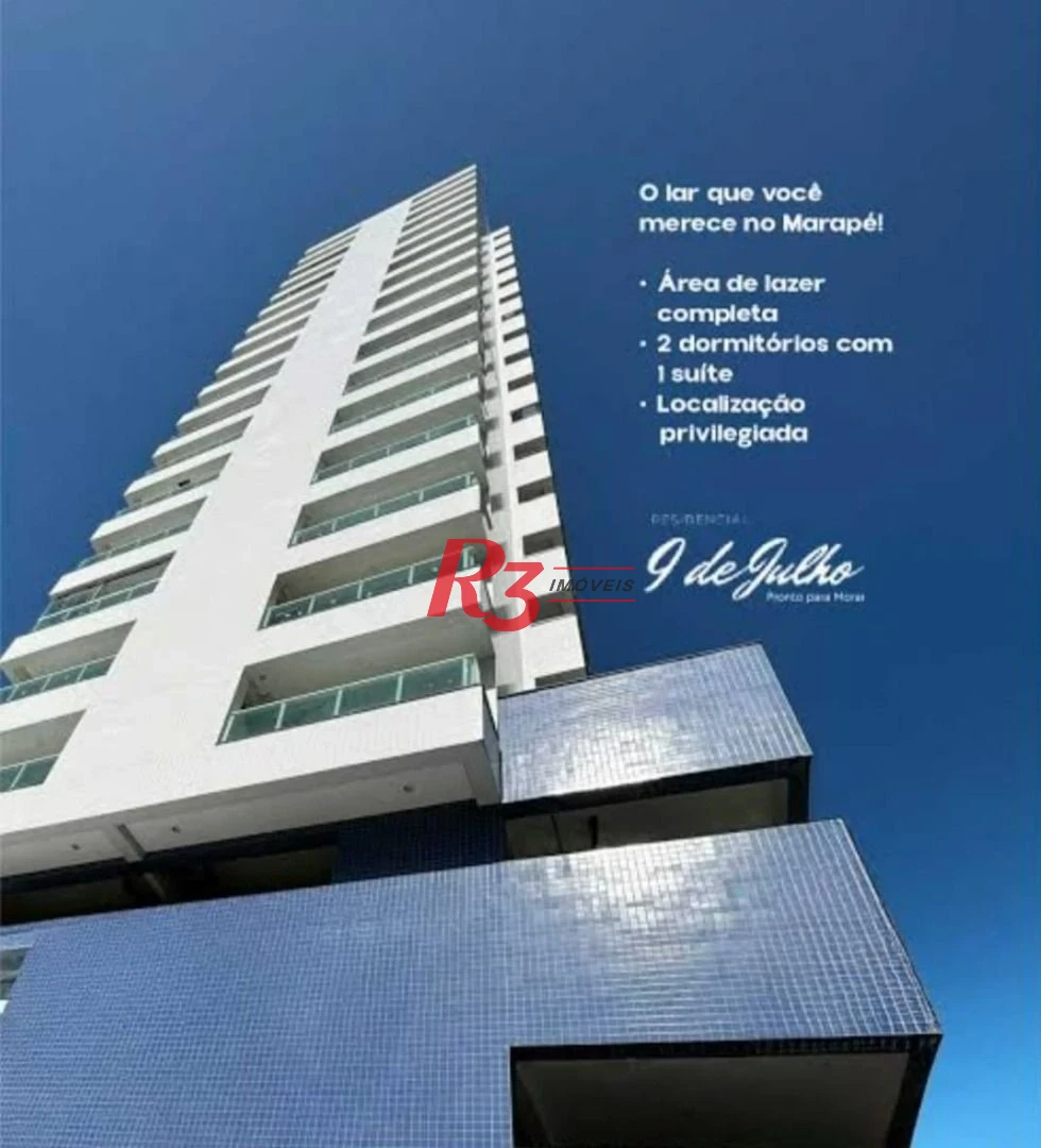 Apartamento com 2 dormitórios à venda, 55 m² por R$ 690.000,00 - Marapé - Santos/SP