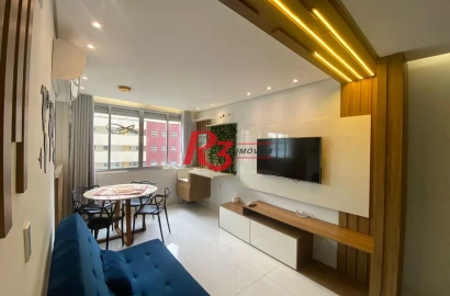 Apartamento para alugar, 71 m² por R$ 5.500,01/mês - Pompéia - Santos/SP