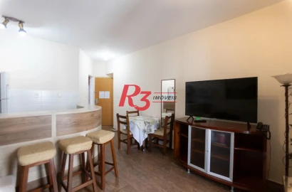Flat com 1 dormitório à venda, 50 m² por R$ 270.000,00 - Gonzaga - Santos/SP