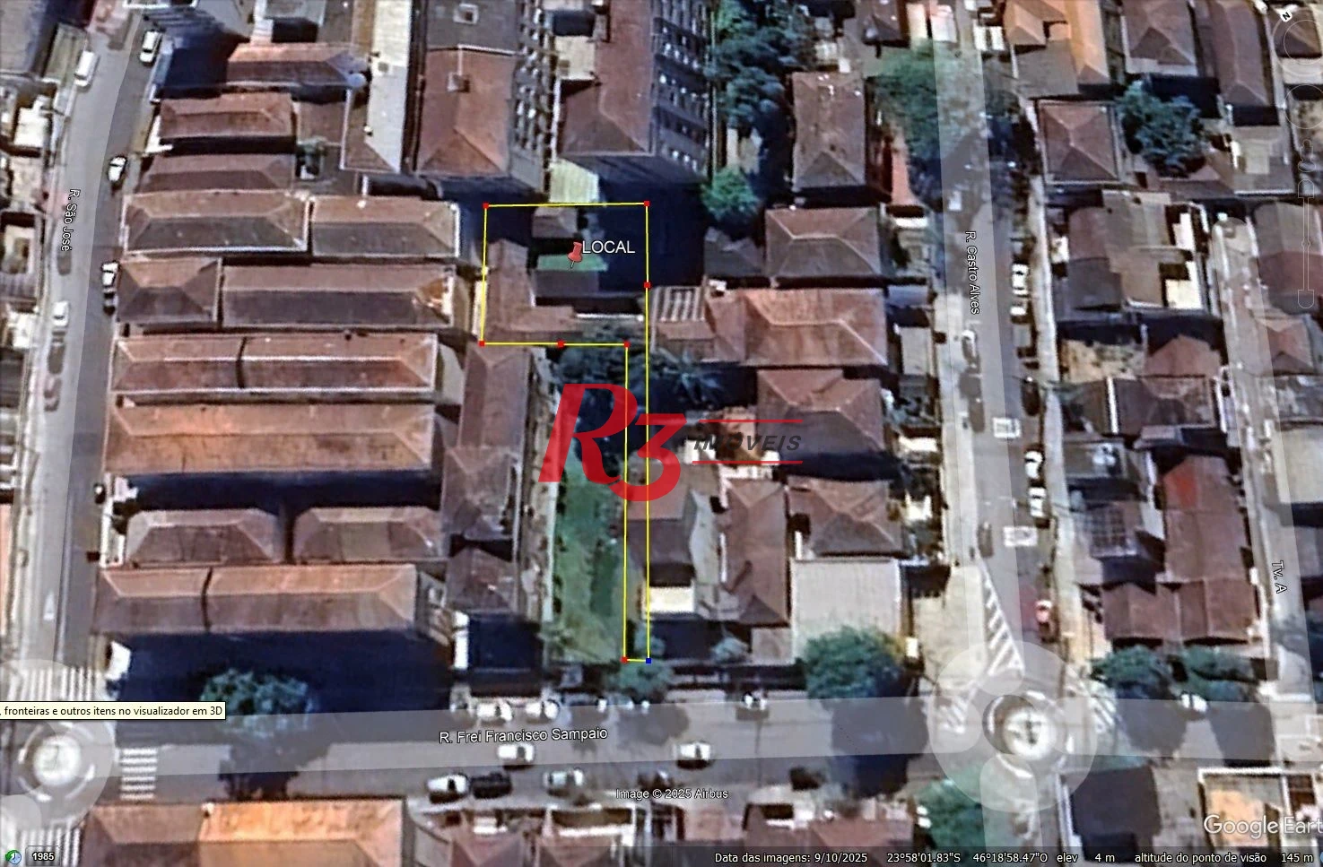 Terreno à venda, 400 m² por R$ 2.300.000,00 - Embaré - Santos/SP