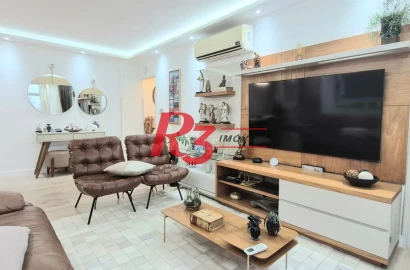 Apartamento com 2 dormitórios à venda, 104 m² por R$ 780.000,00 - Aparecida - Santos/SP