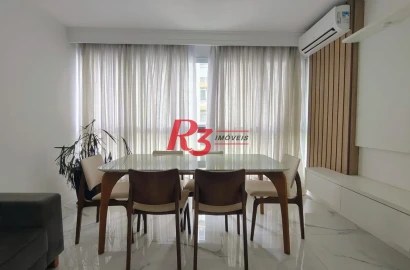Apartamento com 2 dormitórios para alugar, 85 m² por R$ 6.000,00/mês - Ponta da Praia - Santos/SP