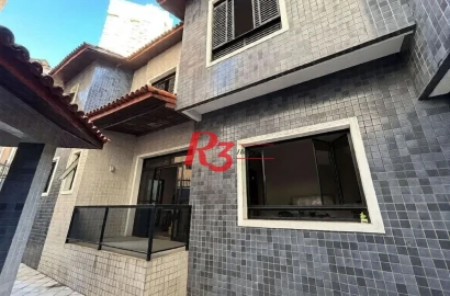 Sobrado com 4 dormitórios à venda, 266 m² por R$ 2.800.000,00 - Gonzaga - Santos/SP