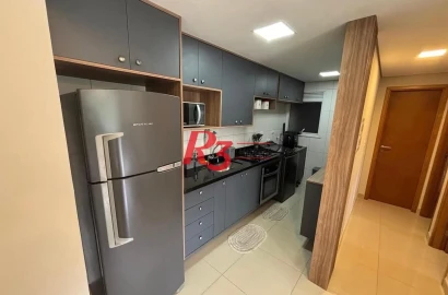 Apartamento com 2 dormitórios para alugar, 54 m² por R$ 6.685,78/mês - Vila Matias - Santos/SP