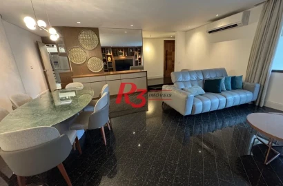 Apartamento com 2 dormitórios, 192 m² - venda por R$ 2.300.000,00 ou aluguel por R$ 24.956,70/mês - Aparecida - Santos/SP