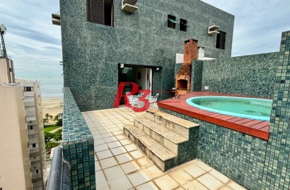 Cobertura com 3 dormitórios à venda, 172 m² por R$ 1.890.000,00 - Pompéia - Santos/SP