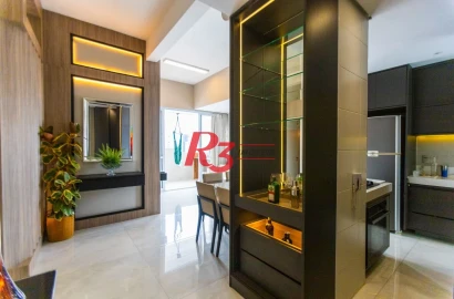 Apartamento com 3 dormitórios para alugar, 104 m² por R$ 10.000,00/mês - Gonzaga - Santos/SP