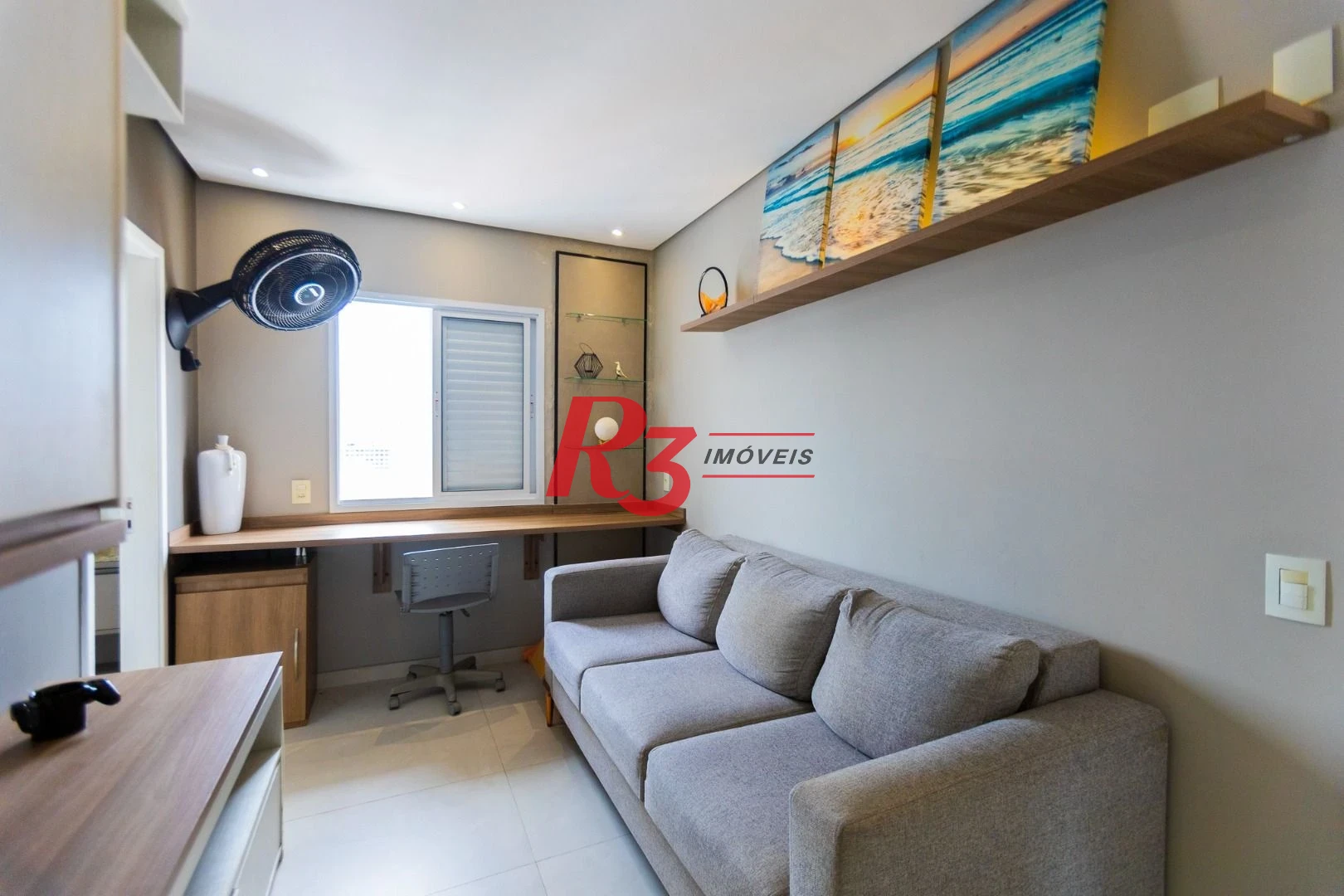 Apartamento com 3 dormitórios para alugar, 104 m² por R$ 10.000,00/mês - Gonzaga - Santos/SP
