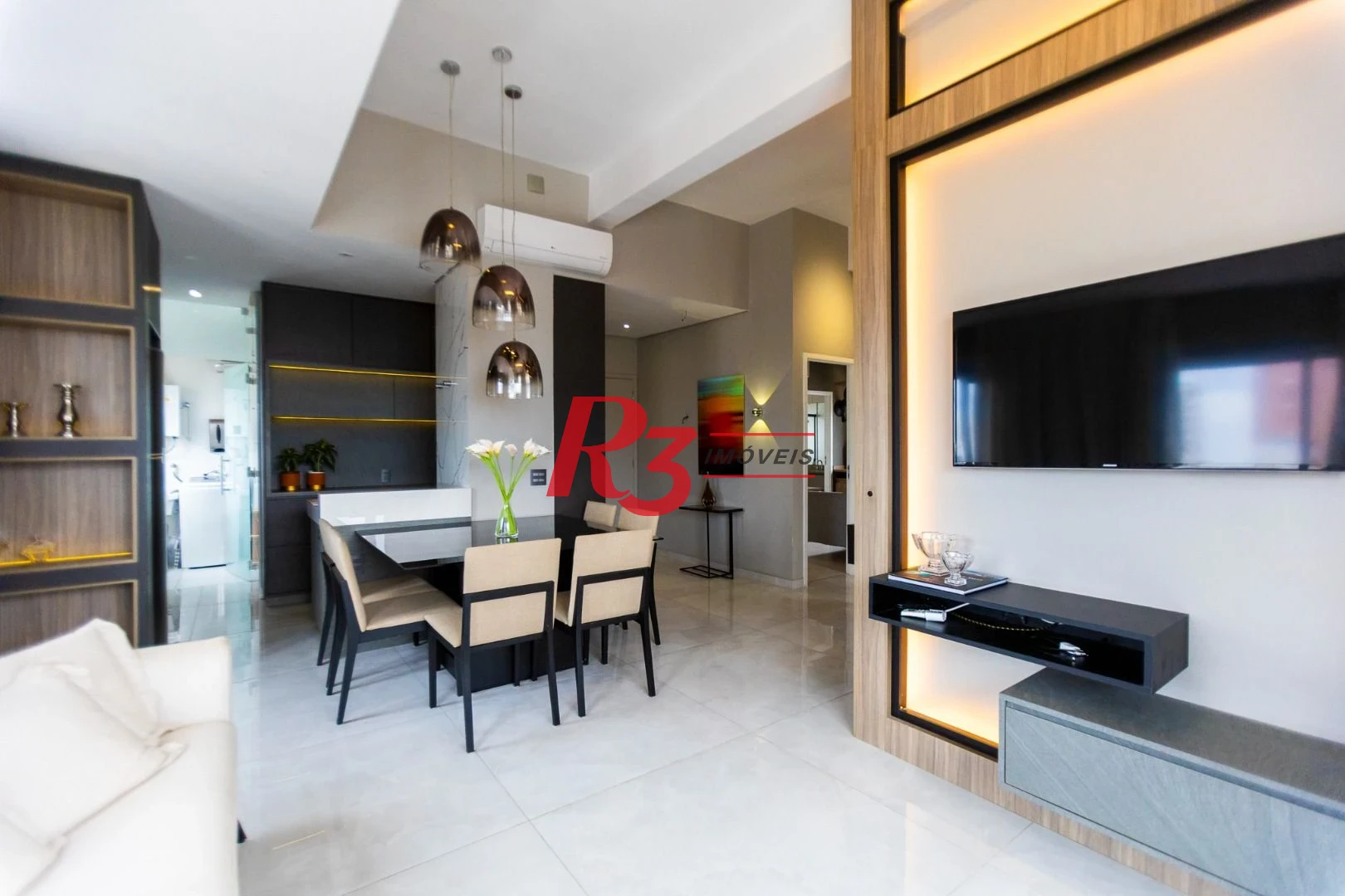 Apartamento com 3 dormitórios para alugar, 104 m² por R$ 10.000,00/mês - Gonzaga - Santos/SP