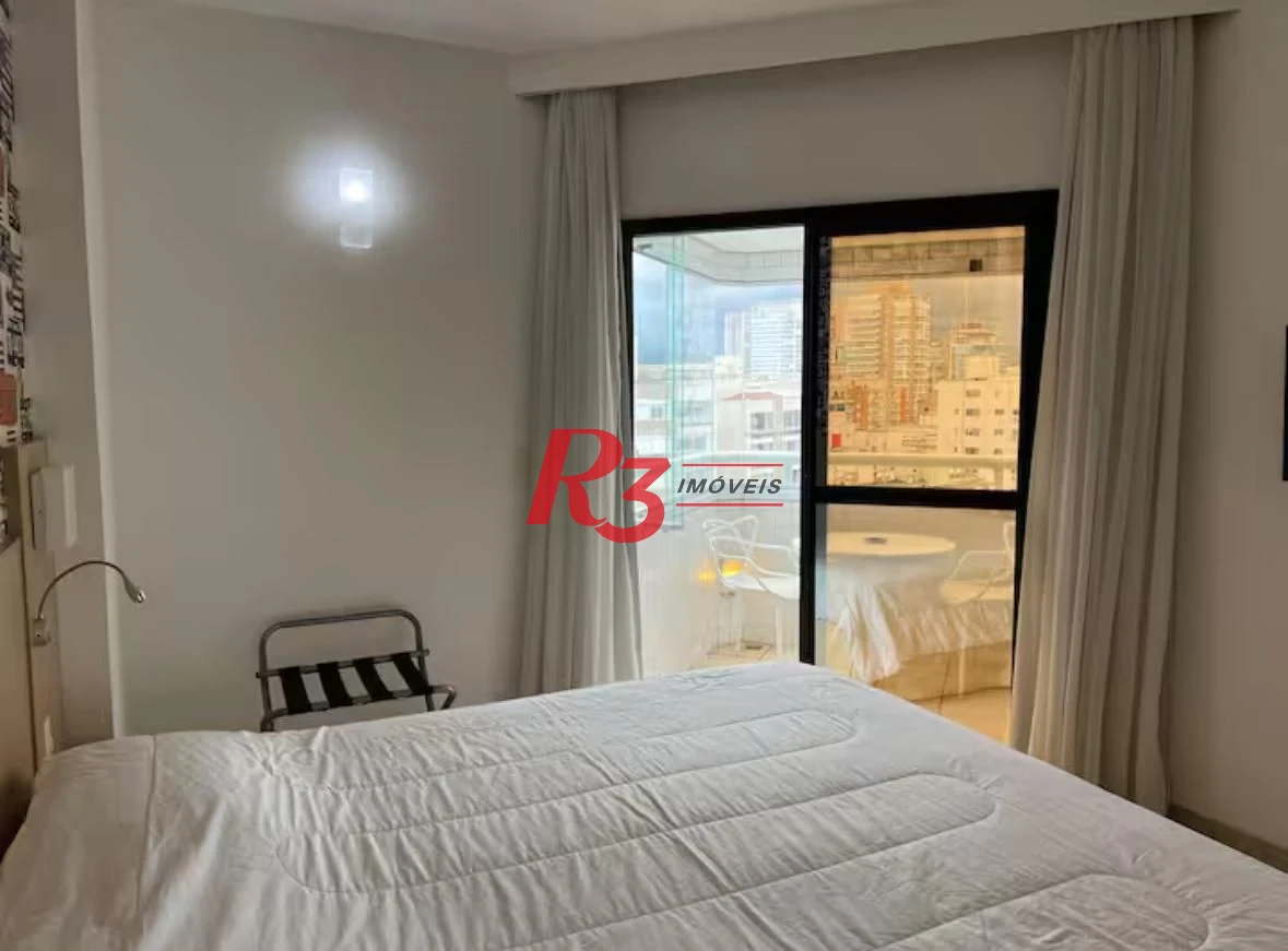 Flat com 1 dormitório para alugar, 42 m² por R$ 4.890,00/mês - Boqueirão - Santos/SP
