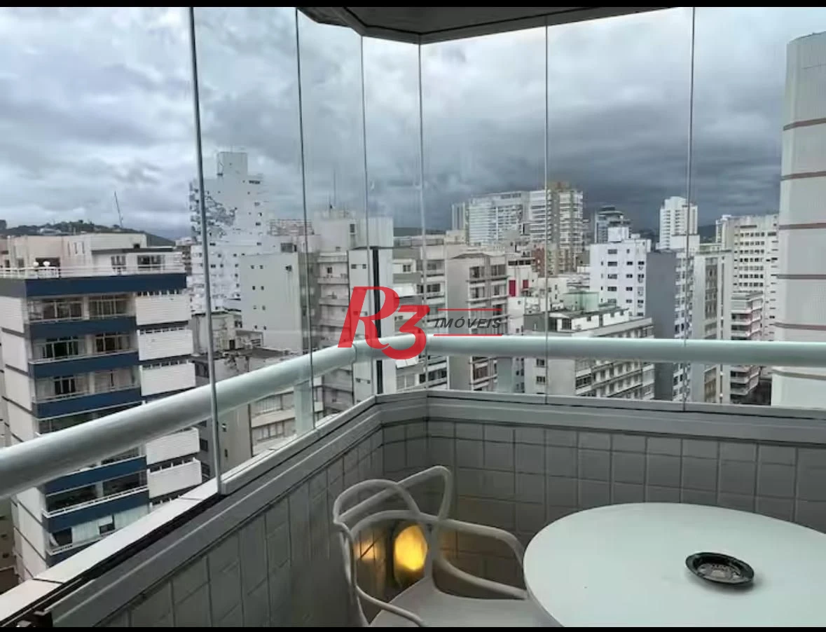 Flat com 1 dormitório para alugar, 42 m² por R$ 4.890,00/mês - Boqueirão - Santos/SP
