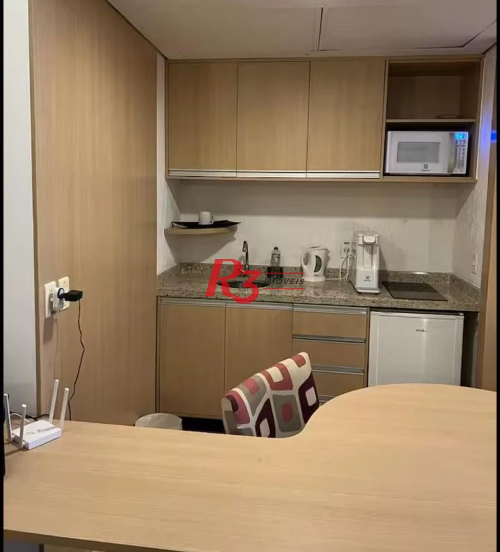 Flat com 1 dormitório para alugar, 42 m² por R$ 4.890,00/mês - Boqueirão - Santos/SP