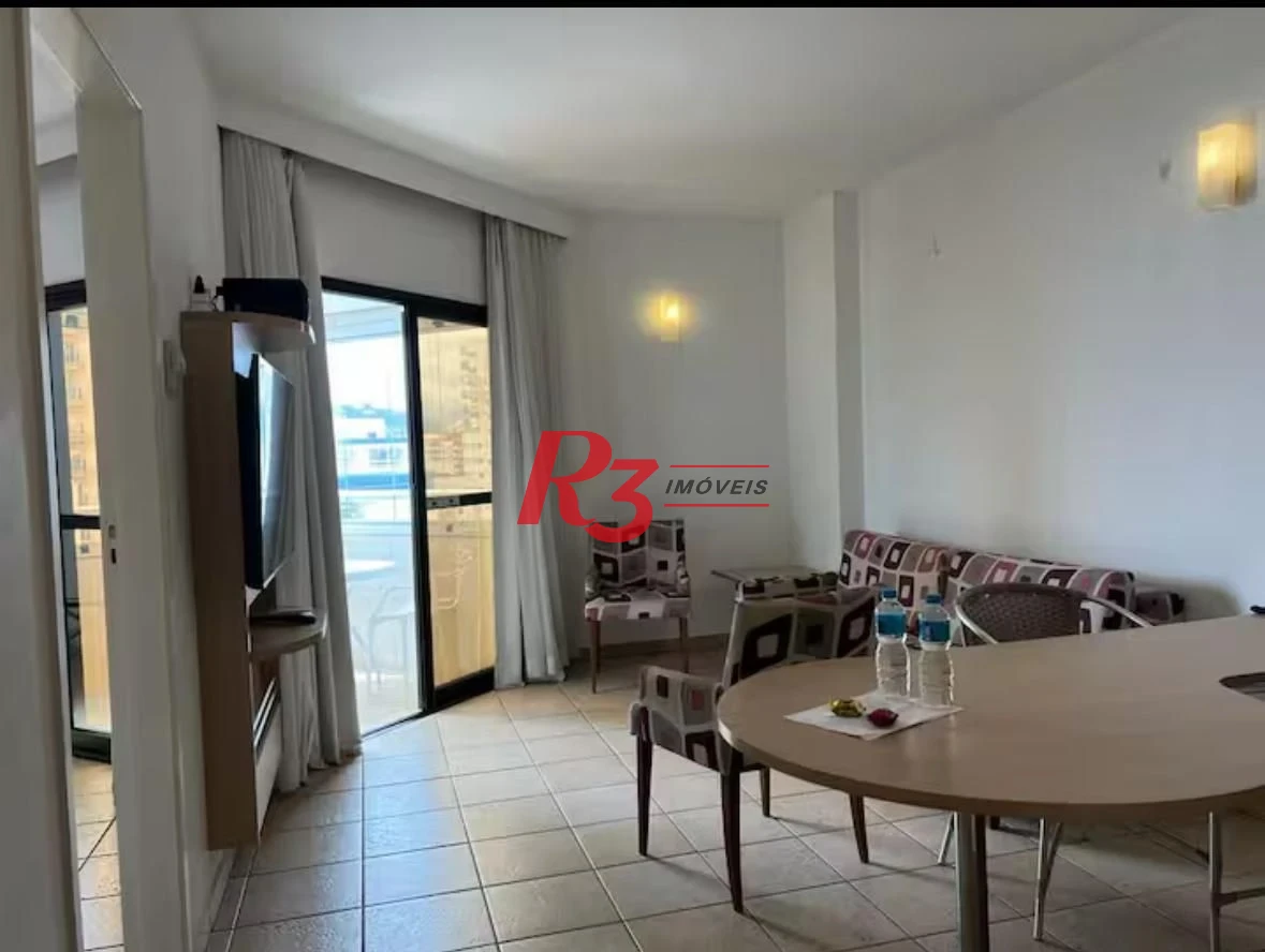 Flat com 1 dormitório para alugar, 42 m² por R$ 4.890,00/mês - Boqueirão - Santos/SP