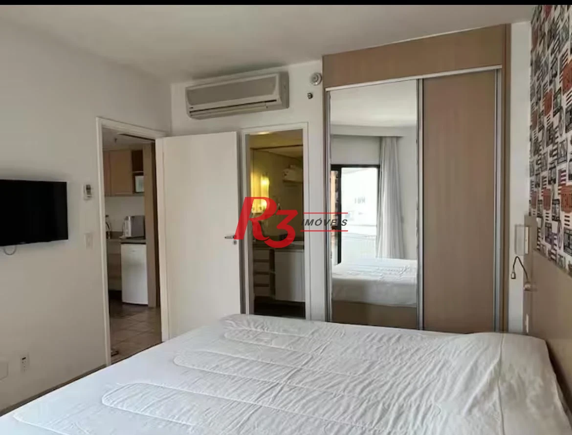 Flat com 1 dormitório para alugar, 42 m² por R$ 4.890,00/mês - Boqueirão - Santos/SP