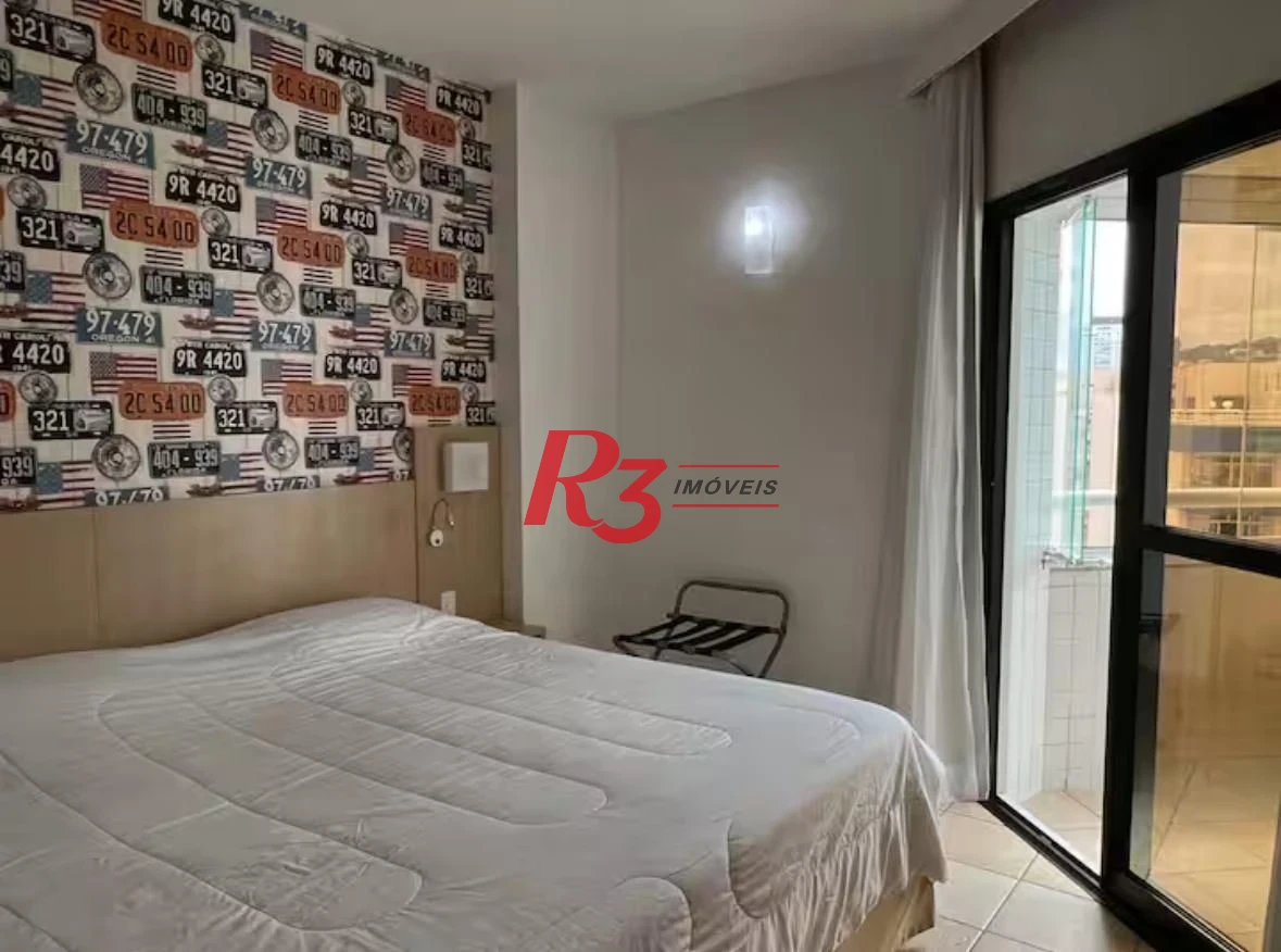 Flat com 1 dormitório para alugar, 42 m² por R$ 4.890,00/mês - Boqueirão - Santos/SP
