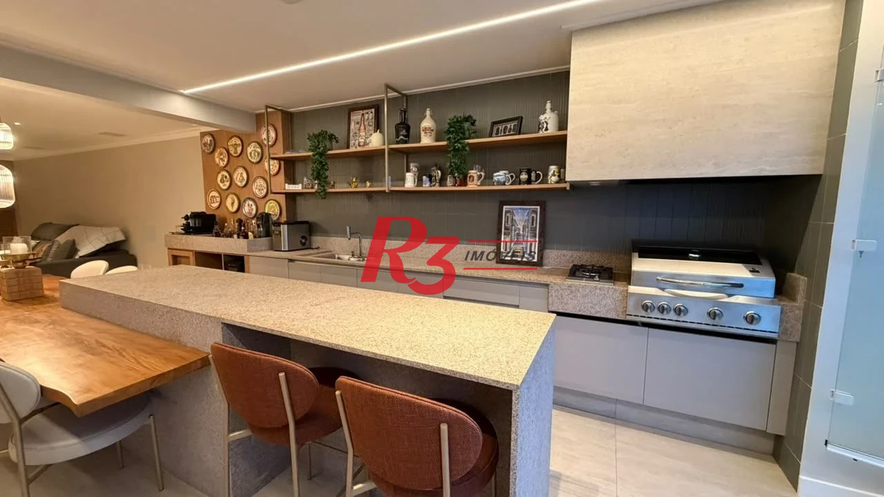 Apartamento com 3 dormitórios à venda, 170 m² por R$ 4.690.000,00 - Aparecida - Santos/SP
