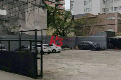Terreno para alugar, 622 m² por R$ 19.269,03/mês - Embaré - Santos/SP