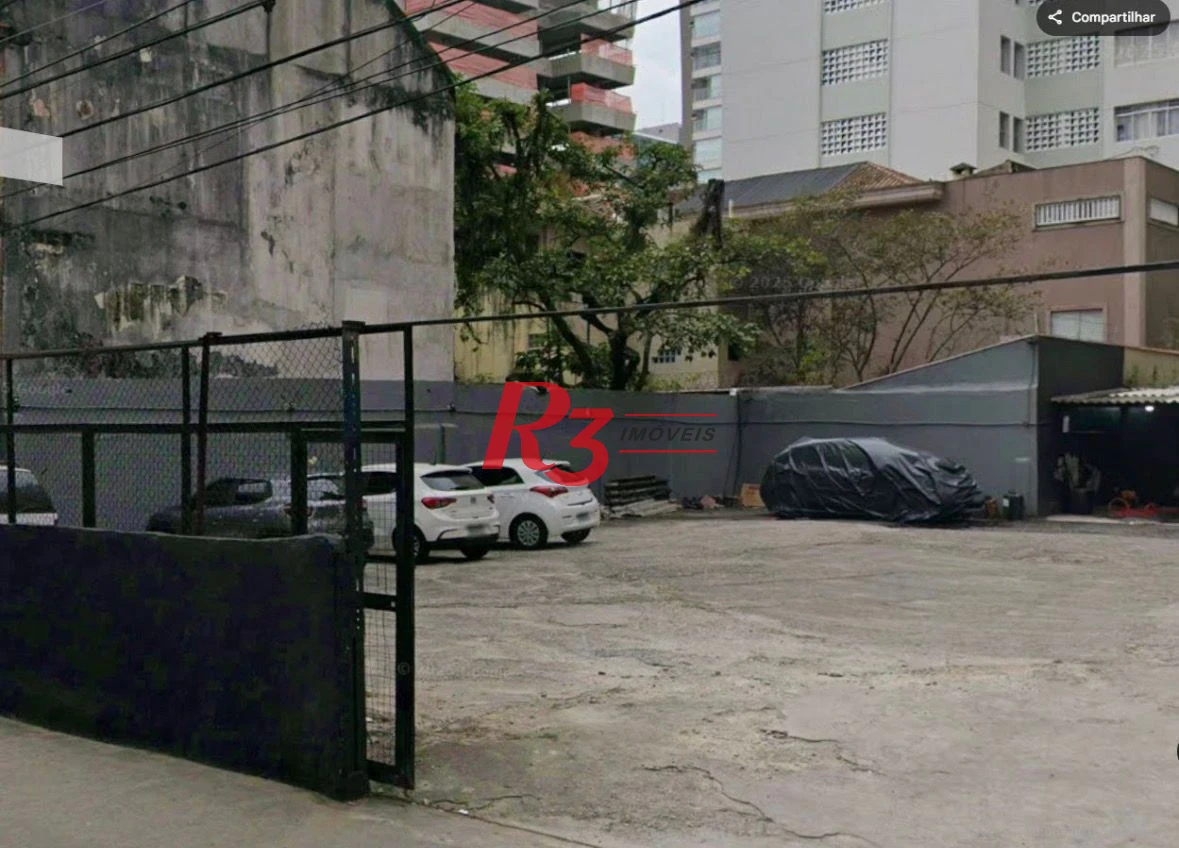 Terreno para alugar, 622 m² por R$ 19.269,03/mês - Embaré - Santos/SP