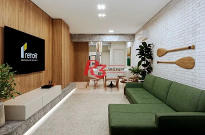 Apartamento com 2 dormitórios à venda, 120 m² por R$ 1.830.000 - POMPÉIA  - Santos/SP