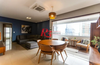 Apartamento com 3 dormitórios à venda, 143 m² por R$ 2.100.000,00 - Pompéia - Santos/SP