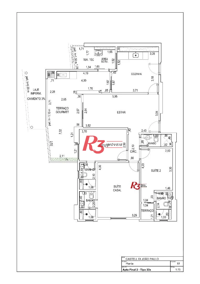 Apartamento à venda, 112 m² por R$ 1.650.000,00 - José Menino - Santos/SP
