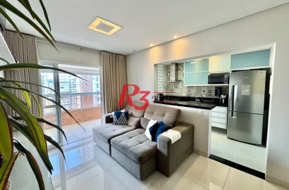 Apartamento com 1 dormitório à venda, 57 m² por R$ 750.000,00 - Boqueirão - Santos/SP