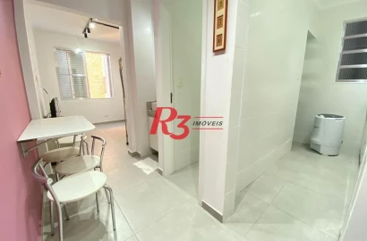 Kitnet com 1 dormitório, 38 m² - venda por R$ 300.000,00 ou aluguel por R$ 3.010,00/mês - Centro - São Vicente/SP