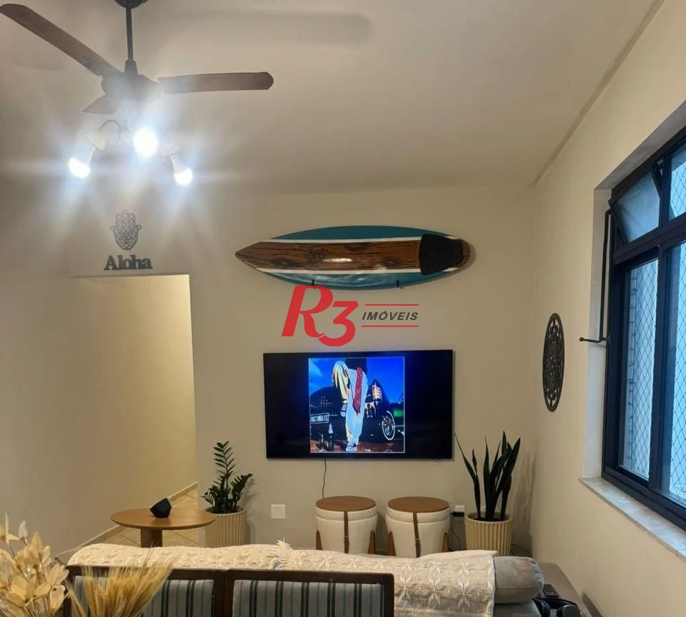 Apartamento com 2 dormitórios para alugar, 110 m² por R$ 5.500,00/mês - Ponta da Praia - Santos/SP