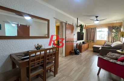 Apartamento com 3 dormitórios à venda, 115 m² por R$ 695.000,00 - Campo Grande - Santos/SP