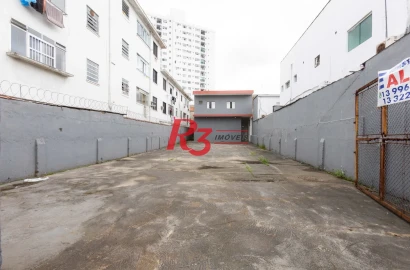 Terreno para alugar, 470 m² por R$ 13.450,00/mês - Macuco - Santos/SP