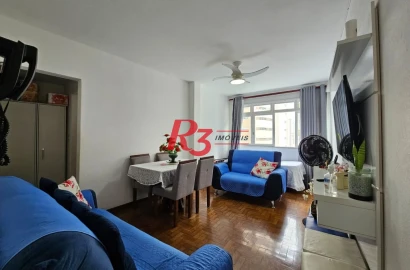 Apartamento com 1 dormitório para alugar, 65 m² por R$ 3.000,00/mês - Gonzaga - Santos/SP