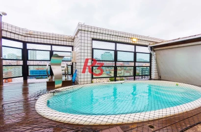 Cobertura com 3 dormitórios à venda, 158 m² por R$ 1.700.000,00 - Boqueirão - Santos/SP