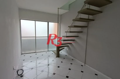 Cobertura com 2 dormitórios à venda, 105 m² por R$ 450.000,00 - José Menino - Santos/SP