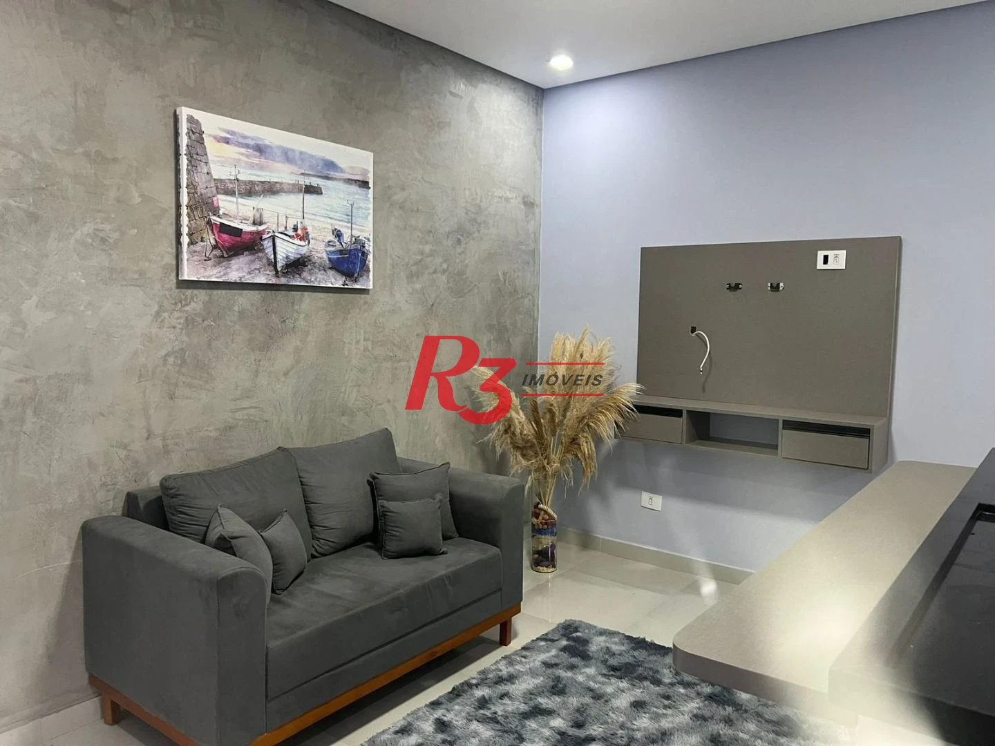Studio com 1 dormitório à venda, 38 m² por R$ 390.000,00 - Boqueirão - Santos/SP
