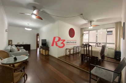 Apartamento com 3 dormitórios para alugar, 147 m² por R$ 6.300,00/mês - Embaré - Santos/SP