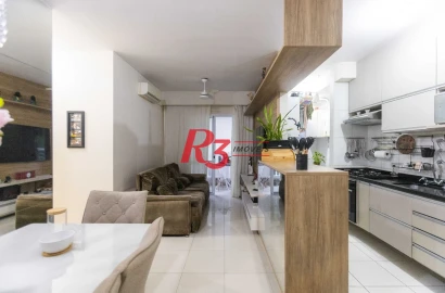 Apartamento à venda, 62 m² por R$ 650.000,00 - Marapé - Santos/SP