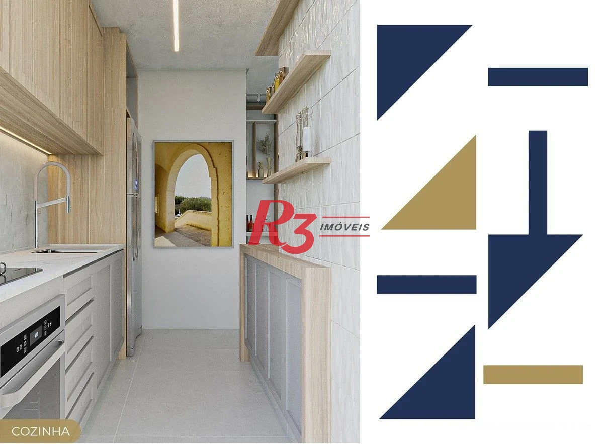 Apartamento à venda, 50 m² por R$ 600.000,00 - Marapé - Santos/SP