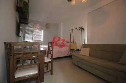 Kitnet com 1 dormitório, 38 m² - venda por R$ 382.000,00 ou aluguel por R$ 3.000,02/mês - José Menino - Santos/SP