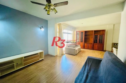 Apartamento, 163 m² - venda por R$ 1.150.000,00 ou aluguel por R$ 6.914,00/mês - Ponta da Praia - Santos/SP