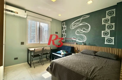 Kitnet com 1 dormitório à venda, 32 m² por R$ 335.000,00 - Boqueirão - Santos/SP